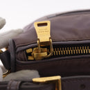 PRADA Shoulder Bag Nylon Gold Purple Auth 156015-10