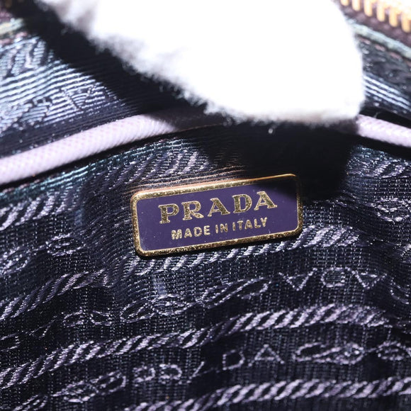 PRADA Shoulder Bag Nylon Gold Purple Auth 156015