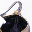 PRADA Shoulder Bag Nylon Gold Purple Auth 156015-20