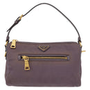 PRADA Shoulder Bag Nylon Gold Purple Auth 156015-13