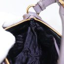 PRADA Shoulder Bag Nylon Gold Purple Auth 156015-21