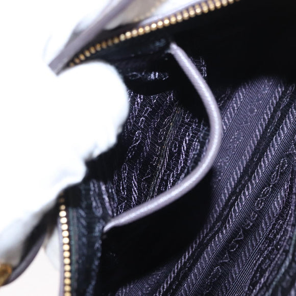 PRADA Shoulder Bag Nylon Gold Purple Auth 156015