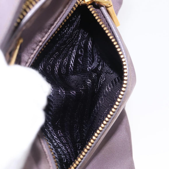 PRADA Shoulder Bag Nylon Gold Purple Auth 156015