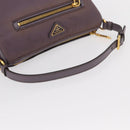 PRADA Shoulder Bag Nylon Gold Purple Auth 156015-7