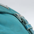 PRADA Shoulder Bag Nylon Turquoise Blue Silver Auth 156016-17