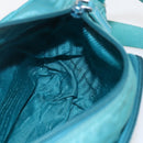 PRADA Shoulder Bag Nylon Turquoise Blue Silver Auth 156016-21