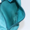 PRADA Shoulder Bag Nylon Turquoise Blue Silver Auth 156016-26