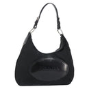 PRADA Shoulder Bag Nylon Black Silver Auth 156018-1