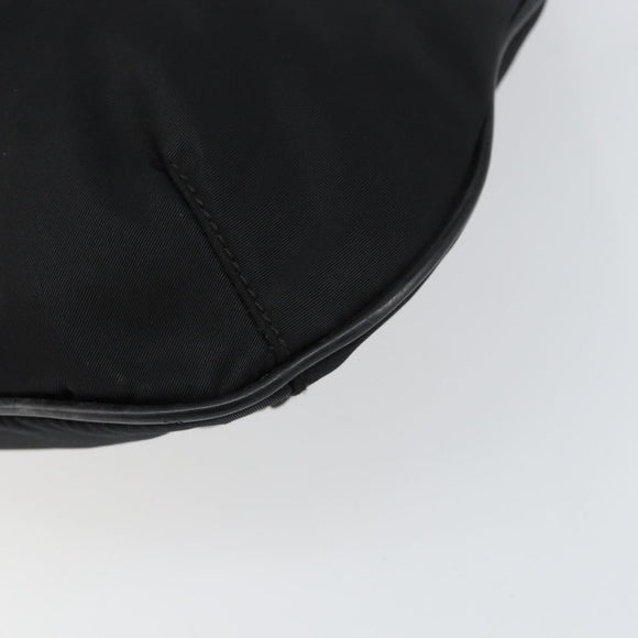 PRADA Shoulder Bag Nylon Black Silver Auth 156018