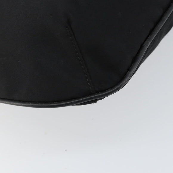 PRADA Shoulder Bag Nylon Black Silver Auth 156018