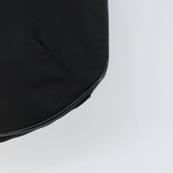 PRADA Shoulder Bag Nylon Black Silver Auth 156018