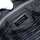 PRADA Shoulder Bag Nylon Black Silver Auth 156018-17