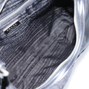 PRADA Shoulder Bag Nylon Black Silver Auth 156018-11