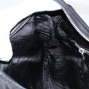 PRADA Shoulder Bag Nylon Black Silver Auth 156018-19