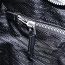 PRADA Shoulder Bag Nylon Black Silver Auth 156018-20