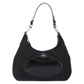 PRADA Shoulder Bag Nylon Black Silver Auth 156018 - 0