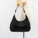 PRADA Shoulder Bag Nylon Black Silver Auth 156018-22