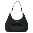 PRADA Shoulder Bag Nylon Black Silver Auth 156018-13