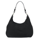 PRADA Shoulder Bag Nylon Black Silver Auth 156018-2