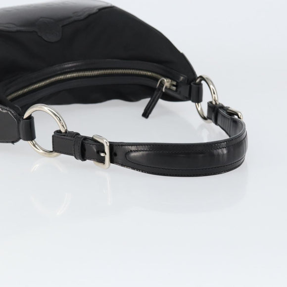 PRADA Shoulder Bag Nylon Black Silver Auth 156018