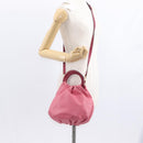 LOEWE Bounce tas Handtas Leer 2-weg Roze Goud Auth 156019-23