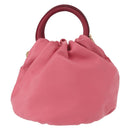 LOEWE Bounce bag Hand Bag Leather 2way Pink Gold Auth 156019-13