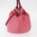 LOEWE Bounce tas Handtas Leer 2-weg Roze Goud Auth 156019-3