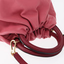 LOEWE Bounce bag Hand Bag Leather 2way Pink Gold Auth 156019-6