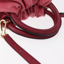 LOEWE Bounce bag Hand Bag Leather 2way Pink Gold Auth 156019-7