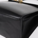 CELINE Hand Bag Leather Black Gold Auth 156020-12