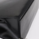 CELINE Hand Bag Leather Black Gold Auth 156020-13