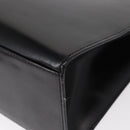 CELINE Hand Bag Leather Black Gold Auth 156020-14