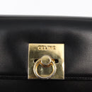 CELINE Hand Bag Leather Black Gold Auth 156020-15