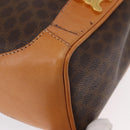 CELINE Macadam Canvas Shoulder Bag PVC Leather Brown Gold Auth 156021-15