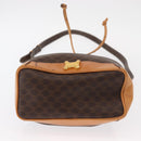 CELINE Macadam Canvas Shoulder Bag PVC Leather Brown Gold Auth 156021-5