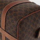 CELINE Macadam Canvas Boston Bag PVC Brown Gold Auth 156022-11