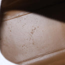 CELINE Macadam Canvas Boston Bag PVC Brown Gold Auth 156022-15