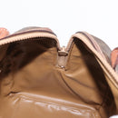 CELINE Macadam Canvas Boston Bag PVC Brown Gold Auth 156022-16