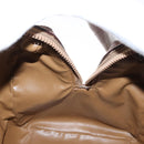 CELINE Macadam Canvas Boston Bag PVC Brown Gold Auth 156022-17