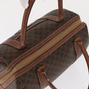 CELINE Macadam Canvas Boston Bag PVC Brown Gold Auth 156022-6