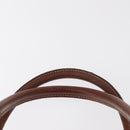 CELINE Macadam Canvas Boston Bag PVC Brown Gold Auth 156022-8