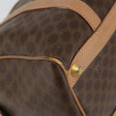 CELINE Macadam Canvas Boston Bag PVC Brown Gold Auth 156023-11