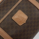 CELINE Macadam Canvas Boston Bag PVC Brown Gold Auth 156023-14