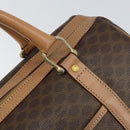 CELINE Macadam Canvas Boston Bag PVC Brown Gold Auth 156023-15