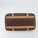 CELINE Macadam Canvas Boston Bag PVC Brown Gold Auth 156023-9