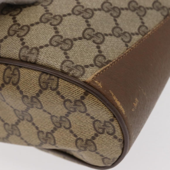 GUCCI GG Supreme Web Sherry Line Bag PVC Red Beige 41 02 034 Auth 156025