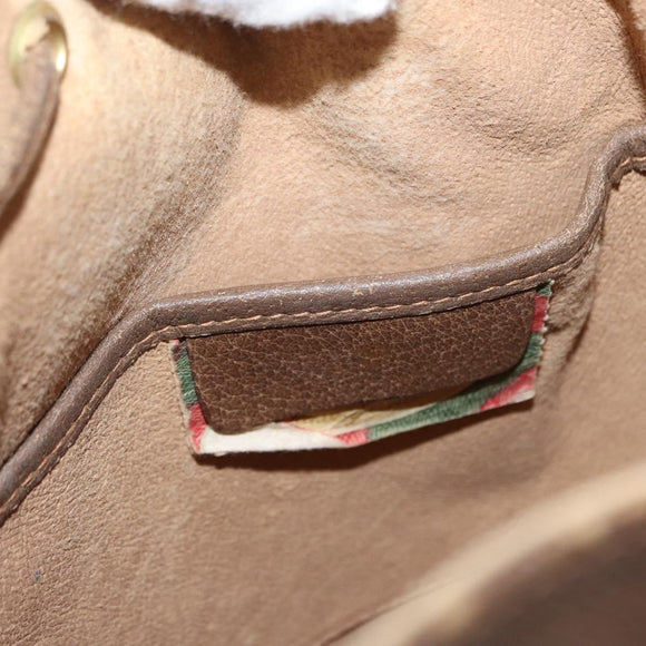 GUCCI GG Supreme Web Sherry Line Bag PVC Red Beige 41 02 034 Auth 156025