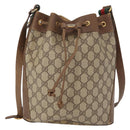 GUCCI GG Supreme Web Sherry Line Bag PVC Red Beige 41 02 034 Auth 156025-13