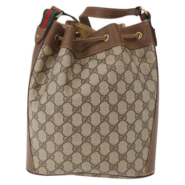 GUCCI GG Supreme Web Sherry Line Bag PVC Red Beige 41 02 034 Auth 156025 - 0