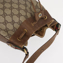 GUCCI GG Supreme Web Sherry Line Bag PVC Red Beige 41 02 034 Auth 156025-6